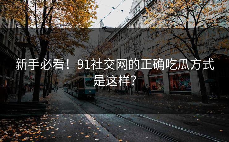 新手必看！91社交网的正确吃瓜方式是这样？