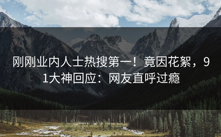 刚刚业内人士热搜第一！竟因花絮，91大神回应：网友直呼过瘾